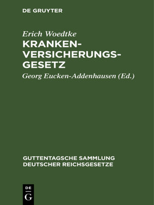 cover image of Krankenversicherungsgesetz
